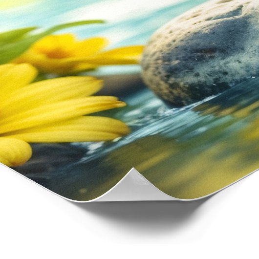 Poster Cute poussette moelleuse avec de grands yeux debou (Coin)