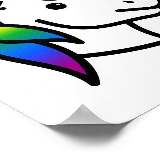 Poster Cute Progress Pride Unicorn (Coin)