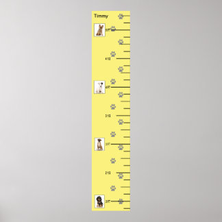 Poster Cute Puppies Growth Chart