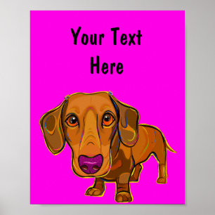 Poster Cute Puppy Picture, Doxie, Wiener