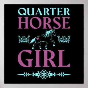Poster Cute Quarter Horse Girl