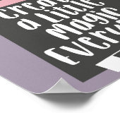 Poster Cute Rabbit Inspirational Citation Filles Nursery  (Coin)