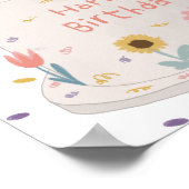 Poster Cute Rabbits on Cake Joint Birthday Sister Welcome (Coin)