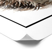 Poster Cute Raccoon souffler Baisers Art amusant (Coin)