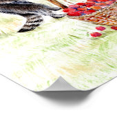 Poster Cute Raccoons dans Apple Orchard (Coin)