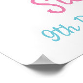 Poster Cute Rainbow Unicorn Pool Anniversaire Bienvenue (Coin)