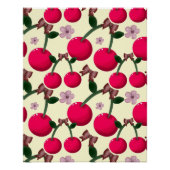 Poster Cute red cherry pattern  (Devant)