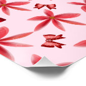 Poster Cute Red Floral Heart Pattern Seamless Girly  (Coin)