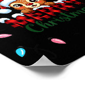 Poster Cute Reindeer Merry Christmas Shirt –plaid Holiday (Coin)