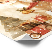 Poster Cute Reindeer with Christmas Gifts Wall Art Decor (Coin)