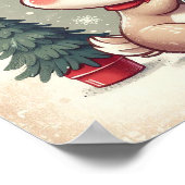 Poster Cute Reinder Avec Snowglobe Kids Room Wall Art (Coin)