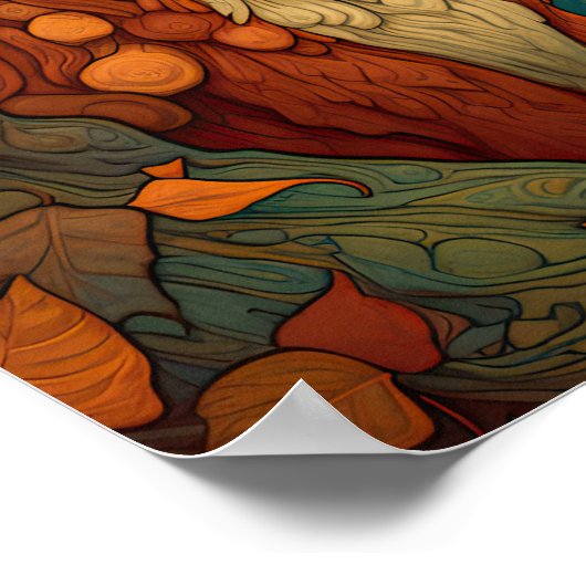 Poster Cute renard (Coin)