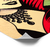 Poster Cute Retro Goth Vampire Comics Femme (Coin)