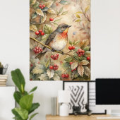 Poster Cute Robin (Bureau à domicile)