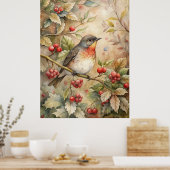 Poster Cute Robin (Cuisine)