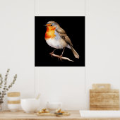 Poster Cute Robin (Cuisine)
