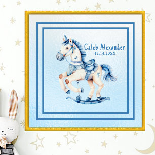 Poster Cute Rocse Horse Nursery Wall Art