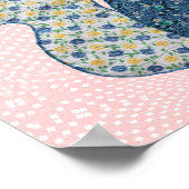 Poster Cute Rose Pays Style Écureuil Bébé Fille (Coin)