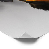 Poster Cute Rottweiler Dog Water Couleur Art Portrait (Coin)