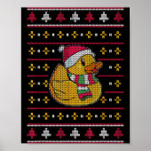 Poster Cute Rubber Duckie Duck Christmas Santa Clause (Devant)