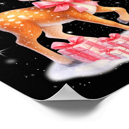 Poster Cute Rudolph Nk Coquette Pajamas Christmas Xmas Gi (Coin)