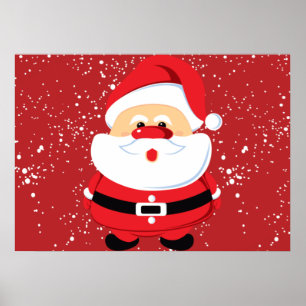 Poster Cute Santa Claus Christmas custom