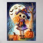 Poster Cute Scarecrow dans Éffrayant Woods, (Devant)