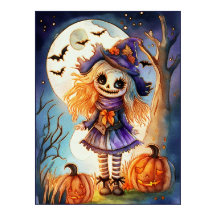 Cute Scarecrow dans Éffrayant Woods,