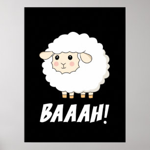 Poster Cute Sheep Baah