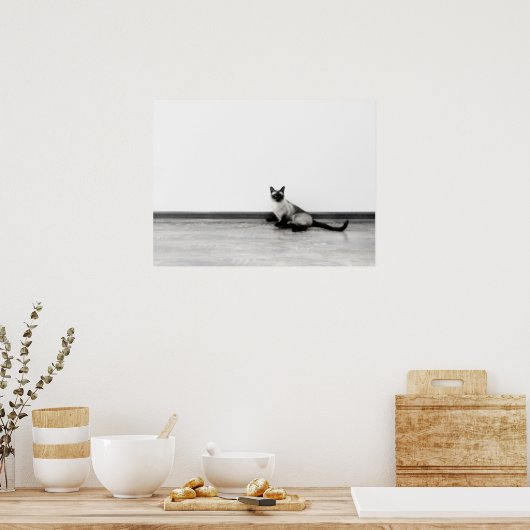 Poster CUTE Siamese Portrait de chat (Cuisine)