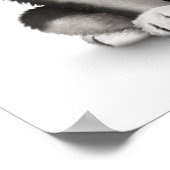 Poster Cute Sibérienne Husky Chiot Portant des lunettes B (Coin)