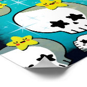 Poster Cute Skulls And Stars Pattern (Coin)