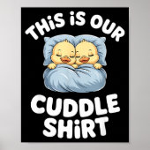 Poster Cute Sleeng Ducks This Is Our Cuddle  (Devant)