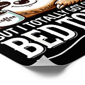 Poster Cute Sloth Coffee Funny Quote Caffeine Lover Gift  (Coin)