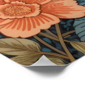 Poster Cute Sloth Elegant Floral William Morris Inspired (Coin)