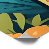 Poster Cute sloth surrounded by flowers (Coin)