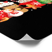 Poster Cute Snowman Coffee Lover Latte Gingerbread Funny (Coin)