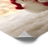 Poster Cute Snowman Family Winter Christmas (Coin)