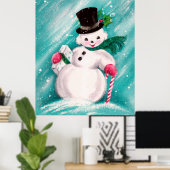 Poster Cute Snowman Girl (Bureau à domicile)