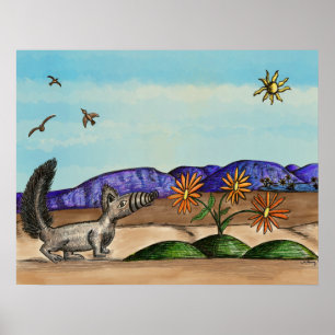 Poster Cute Southwestern Country Desert Animal Kids