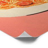 Poster Cute Spaghetti Wall Print Retro Kitchen Wall Art   (Coin)