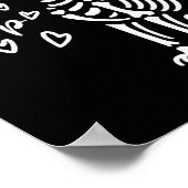 Poster Cute Squelette Main Boop Chien Drôle Halloween (Coin)