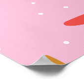 Poster Cute Stars Rainbows Motif rose (Coin)