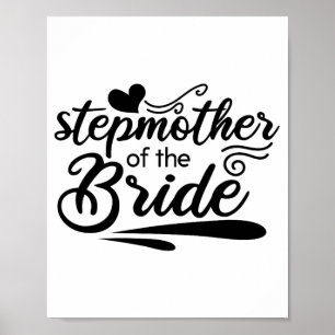 Poster Cute Stepmere De La Mariée Mariage Bachelore