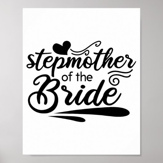 Poster Cute Stepmere De La Mariée Mariage Bachelore (Devant)