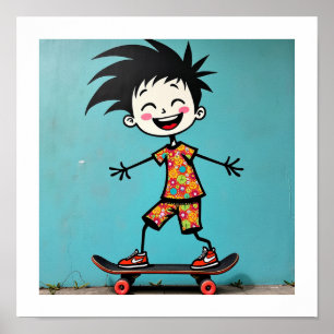 Poster Cute stickman