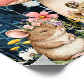 Poster Cute Sweet Dreams Floral Bear & Mice (Coin)