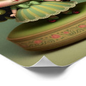 Poster Cute Sweet Kawaii Green Apple Girl (Coin)