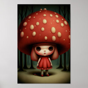 Poster Cute Sweet Little Bid Oyé Champagne Girl Art