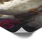 Poster Cute Tabby Cat Se Détendre Dans Une Luxueuse Salle (Coin)